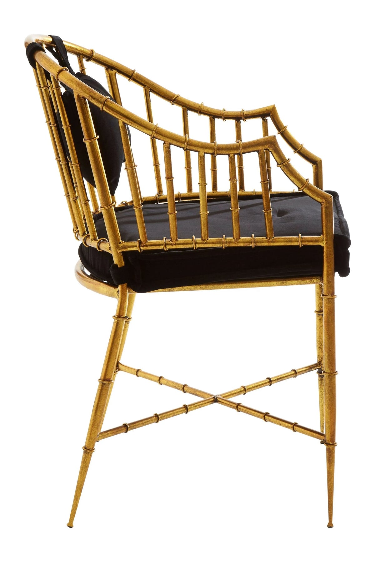 Balmoral Gold Bamboo Design Frame Accent Armchair