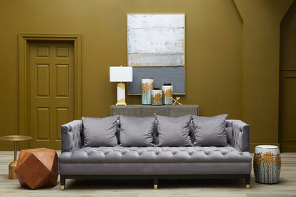 Soho 3 Seat Viola Pirate Grey Fabric Sofa