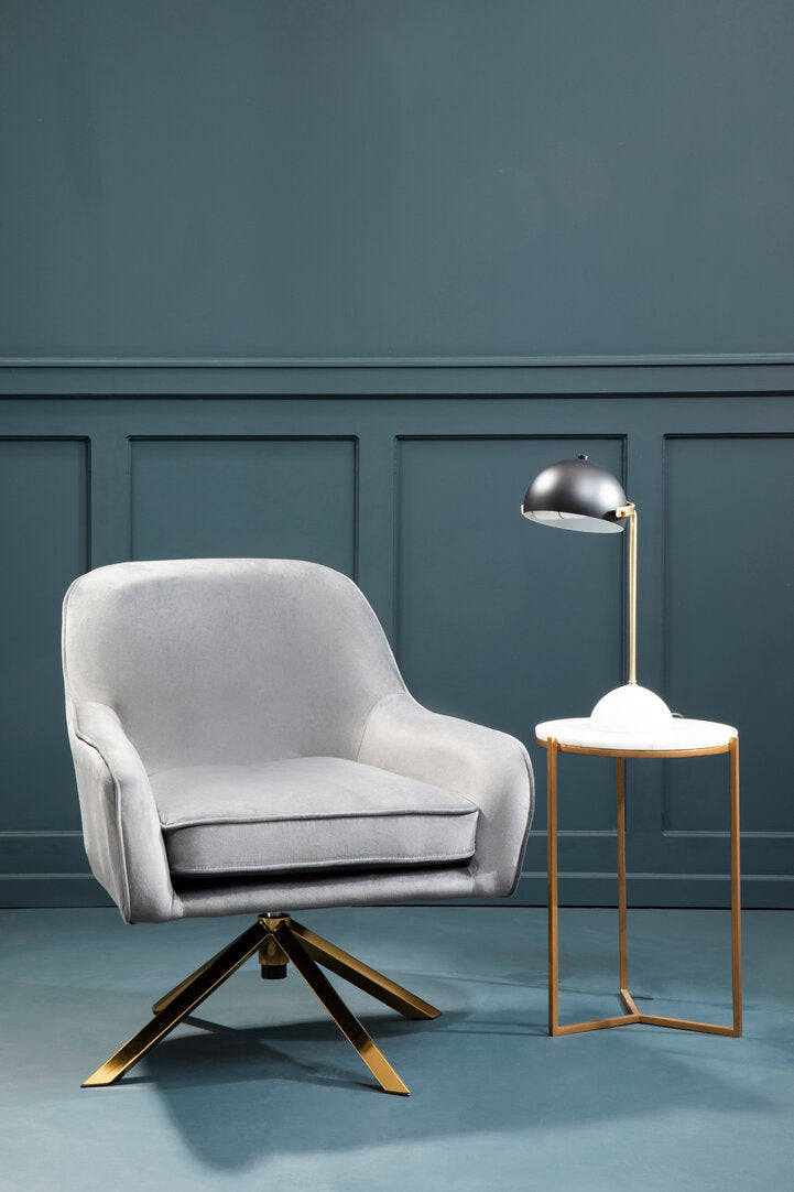 Vienna Grey Velvet Chair