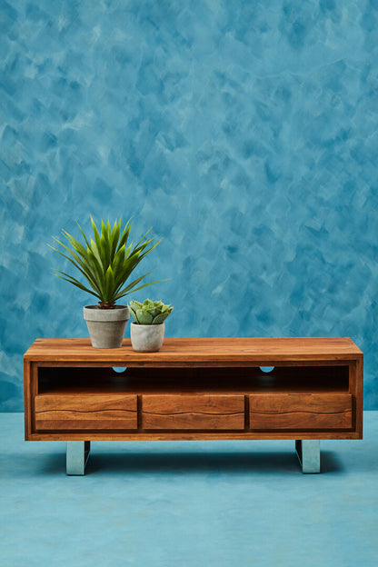 Oxford Acacia Wood Media Unit