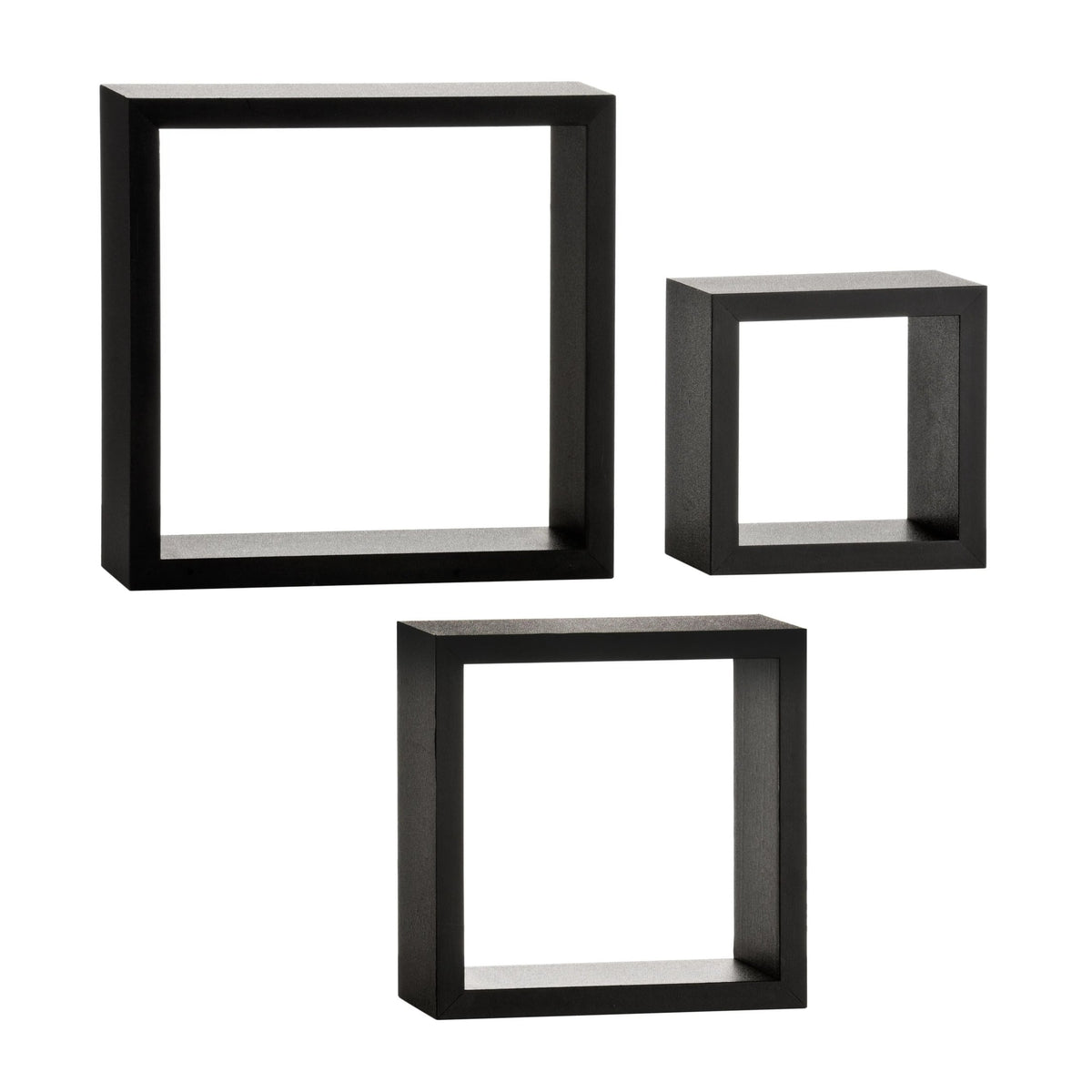 Burford Set of Three Wall Cubes #colour_black