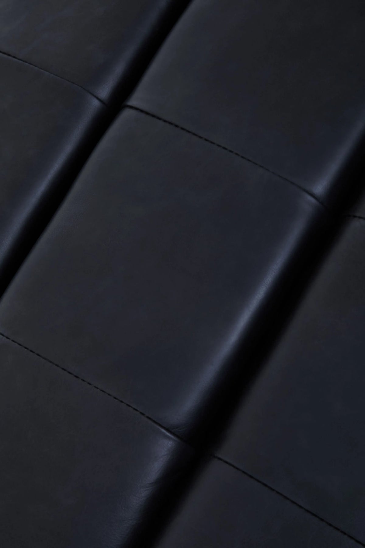 Bath Antique Black Leather Modular Ottoman
