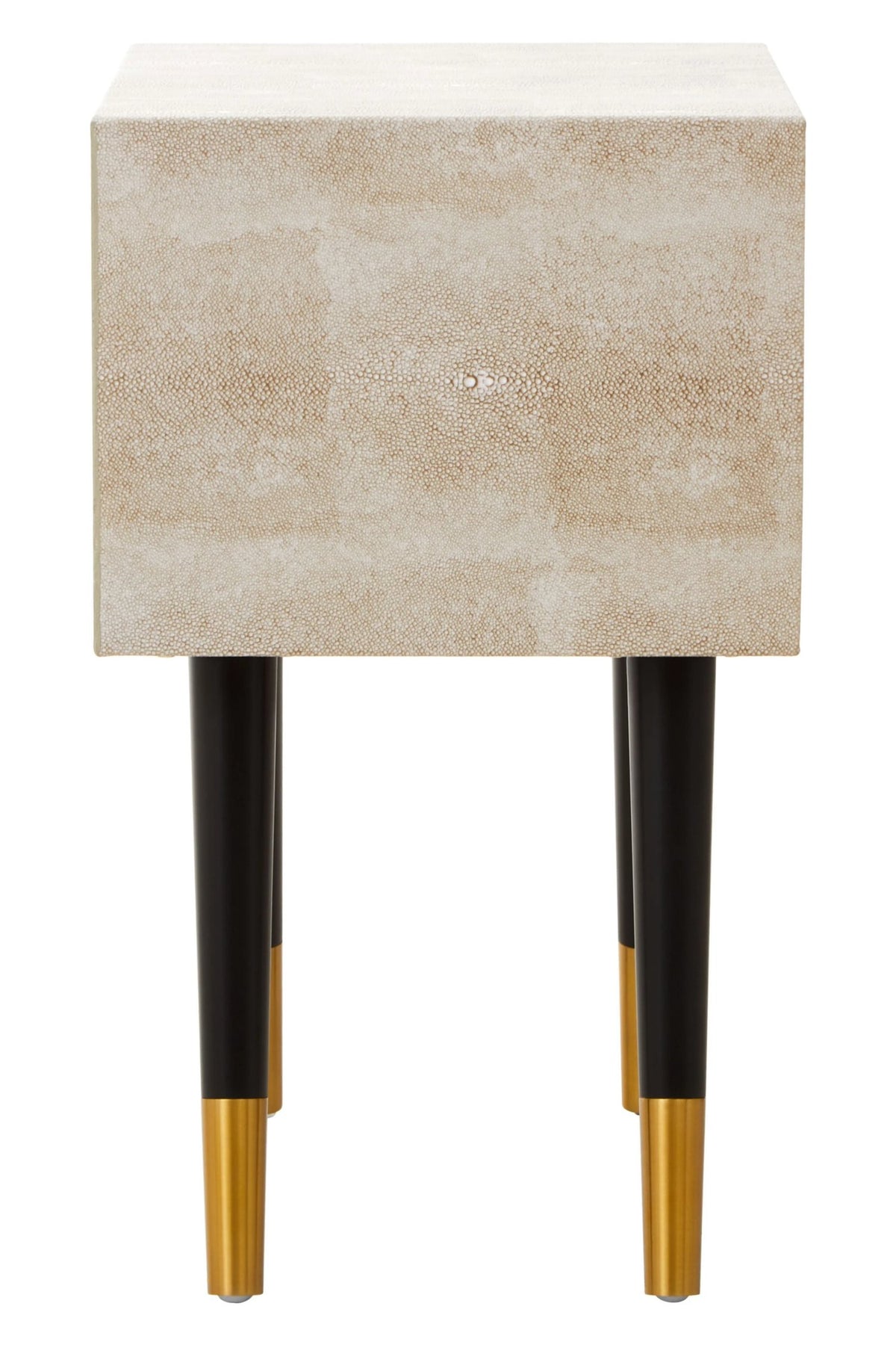 Portofino 2 Drawer Shagreen Effect Side Table