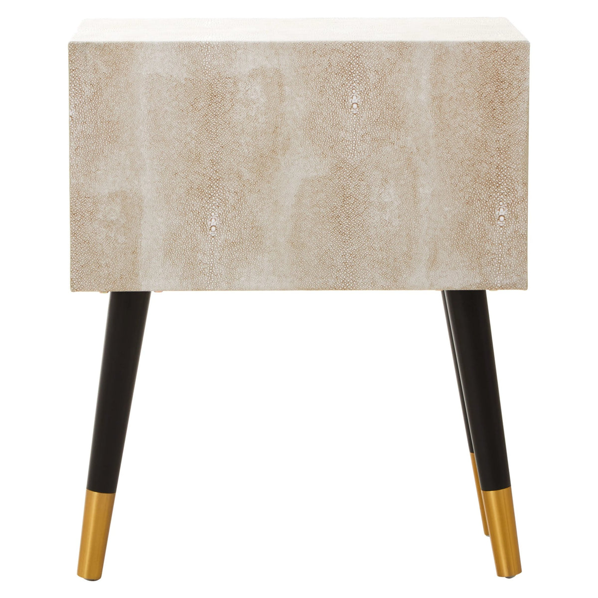 Portofino 2 Drawer Shagreen Effect Side Table