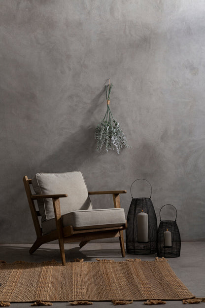 Laguna Grey Linen Oak Frame Armchair