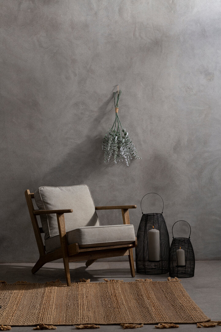 Laguna Grey Linen Oak Frame Armchair