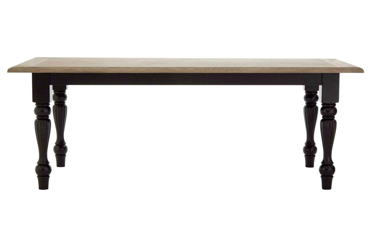 Vienna Grey Wash and Antique Black Dining Table