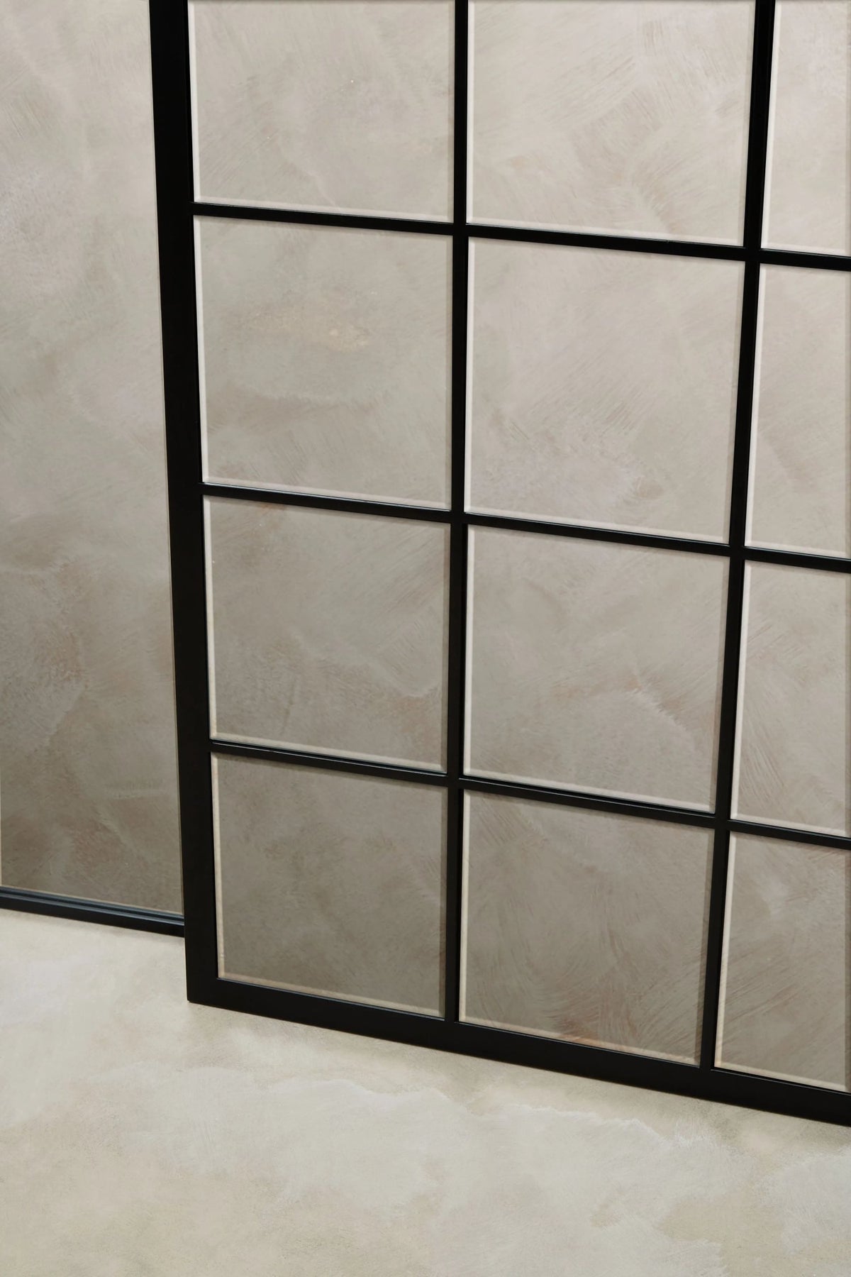 Hayle Black Grid Full Length Large Wall Mirror