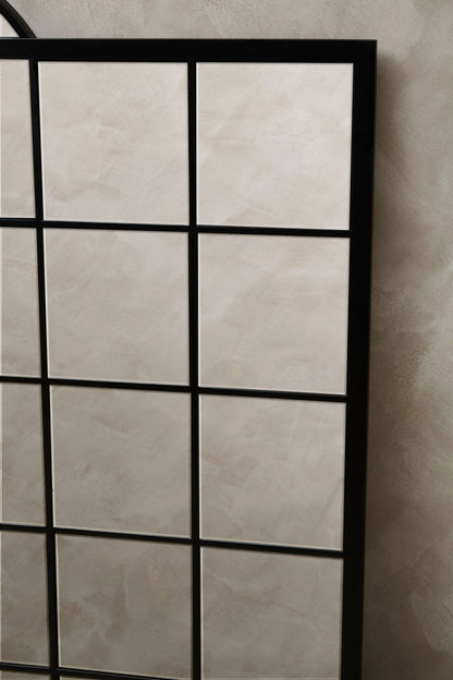 Hayle Black Grid Full Length Large Wall Mirror