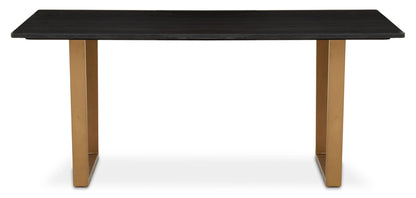 Loxley Black Marble Top Rectangular Dining Table