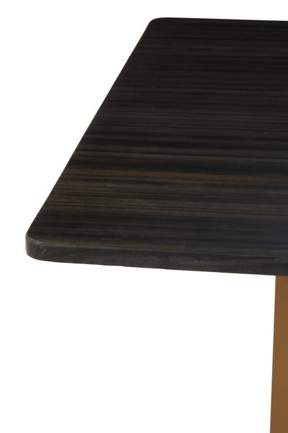 Loxley Black Marble Top Rectangular Dining Table