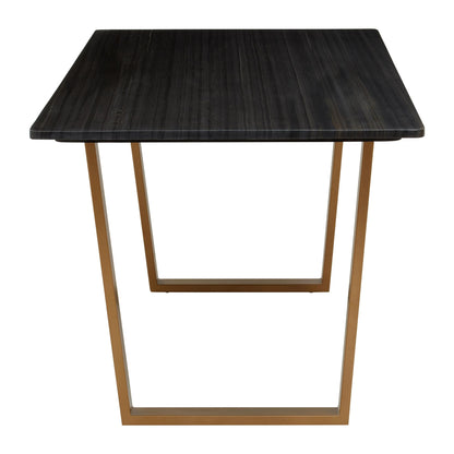 Loxley Black Marble Top Rectangular Dining Table