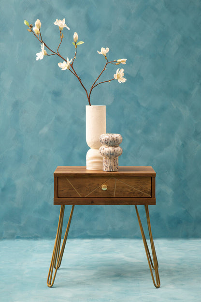 Belgravia 1 Drawer Draw Side Table with Hairpin Legs