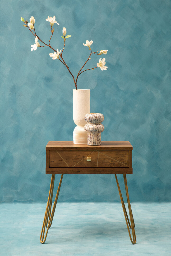 Belgravia 1 Drawer Draw Side Table with Hairpin Legs