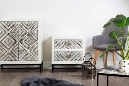 Canterbury Rustic Chevron 2 Door Cabinet
