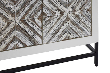Canterbury Rustic Chevron 2 Door Cabinet