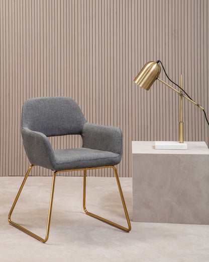 Richmond Grey and Gold Dining Chair