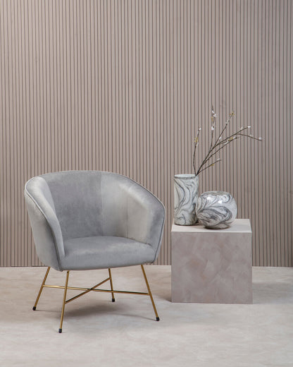 Richmond Grey Chair With Metal Frame