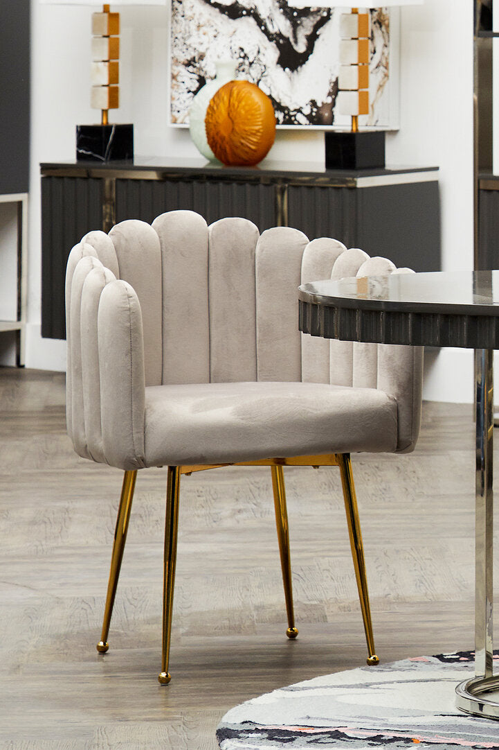 Norwich Mink Velvet Dining Chair