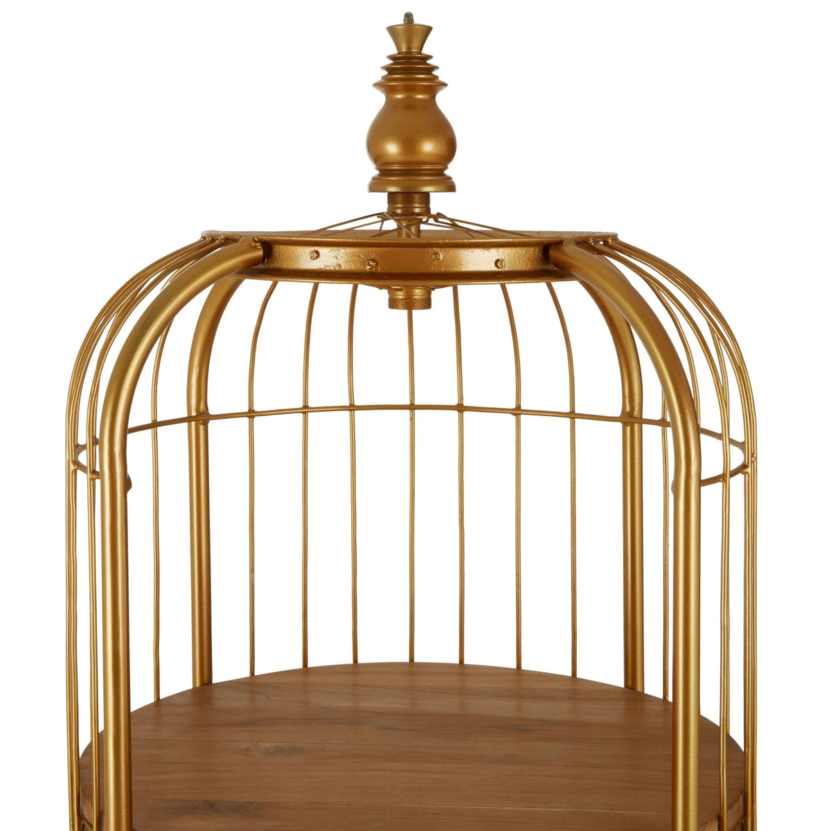 Lyndhurst 3 Tier Birdcage Medium Shelf Unit #colour_gold