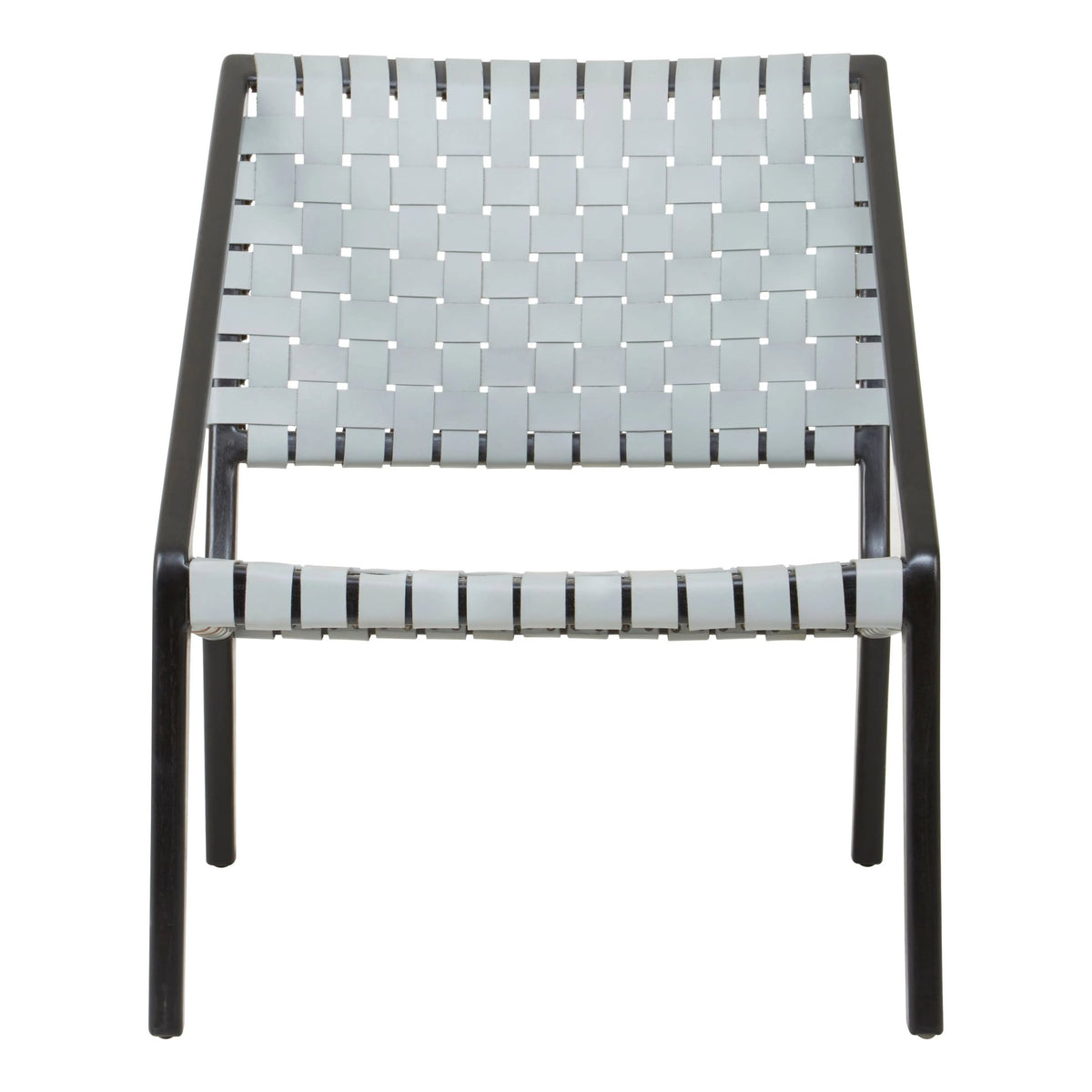 Seville Leather Woven Chair #colour_grey