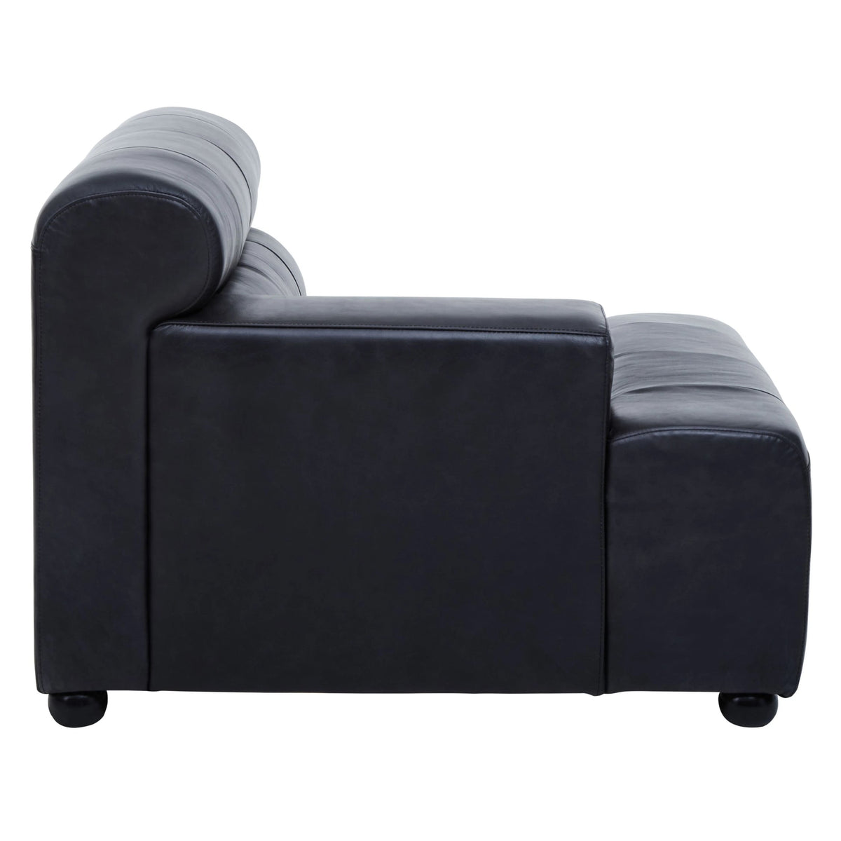 Bath Antique Black Modular Leather Sofa (left-hand)