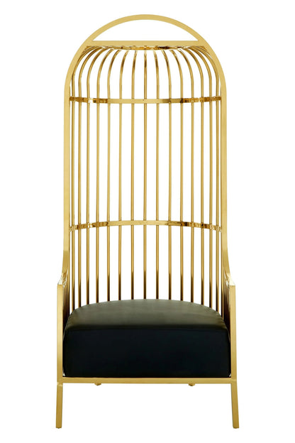 Notting Gold Finish Dome Cage Chair