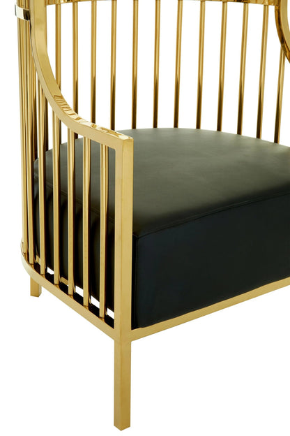 Notting Gold Finish Dome Cage Chair