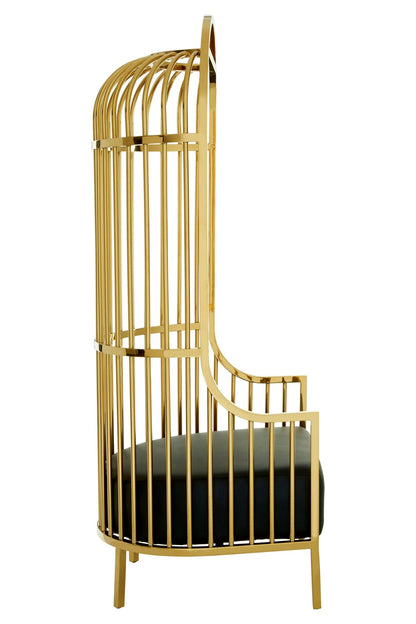 Notting Gold Finish Dome Cage Chair