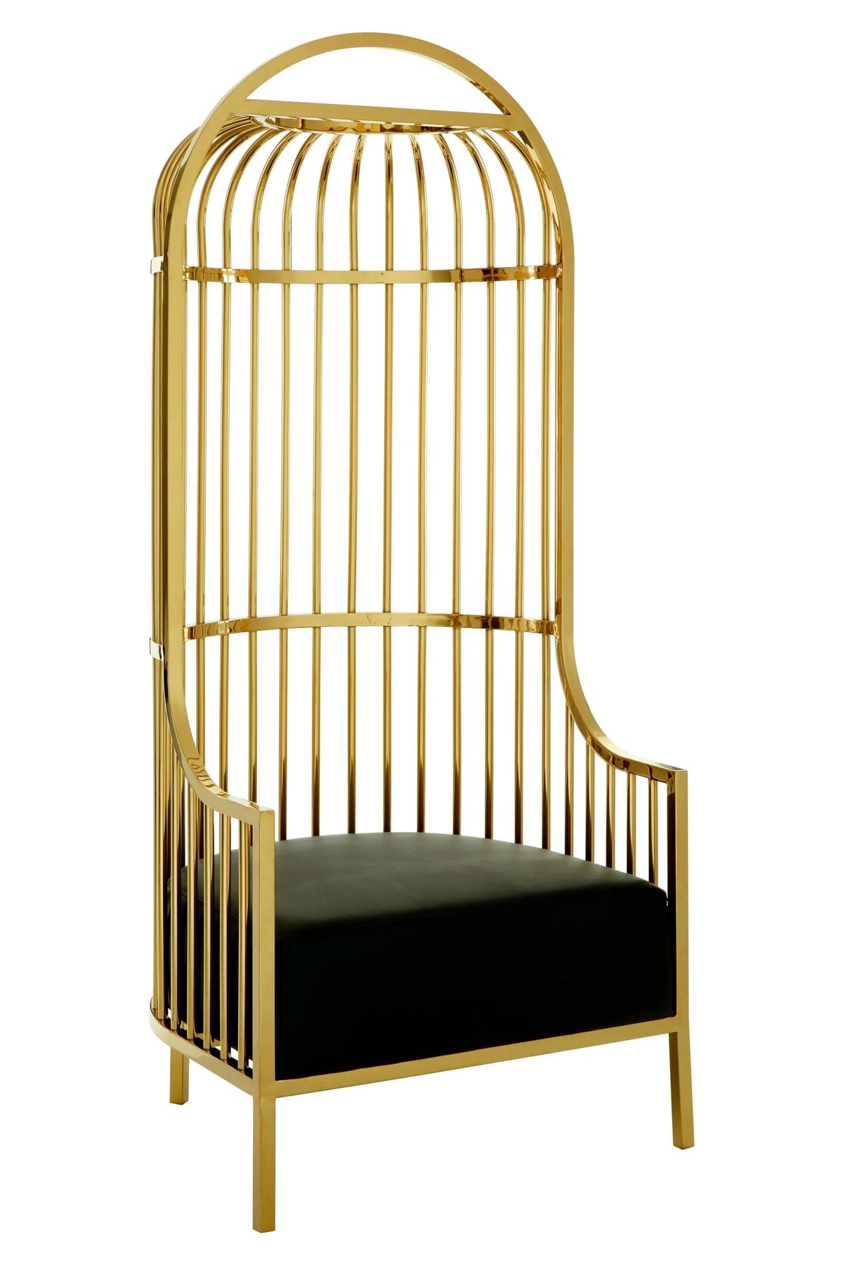 Notting Gold Finish Dome Cage Chair