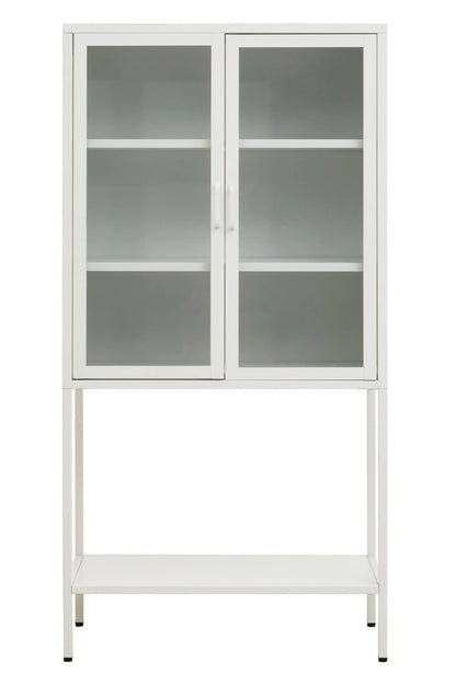 Cambridge Two Door Metal Cabinet with Glass Doors 