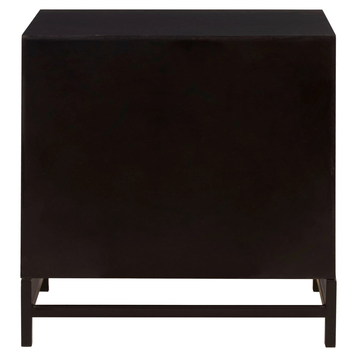 Canterbury Rustic Chevron and Black 2 Drawer Bedside Table