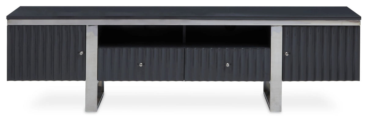 Sandringham Grey Gloss Finish Media Unit