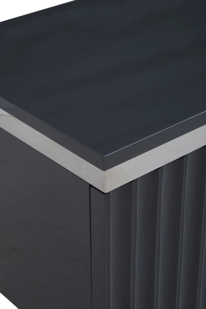 Sandringham Grey Gloss Finish Media Unit