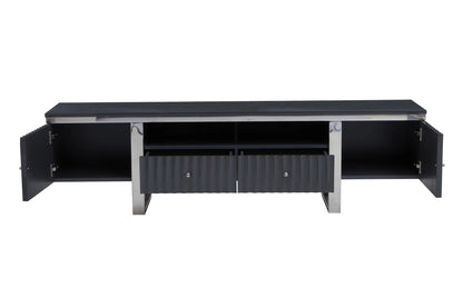 Sandringham Grey Gloss Finish Media Unit