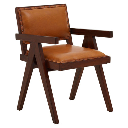 Carlton Tan Leather Dining Chair