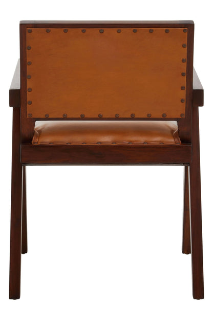 Carlton Tan Leather Dining Chair