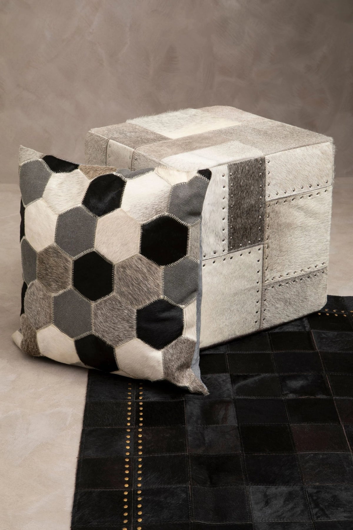 Wareham Grey Pouffe