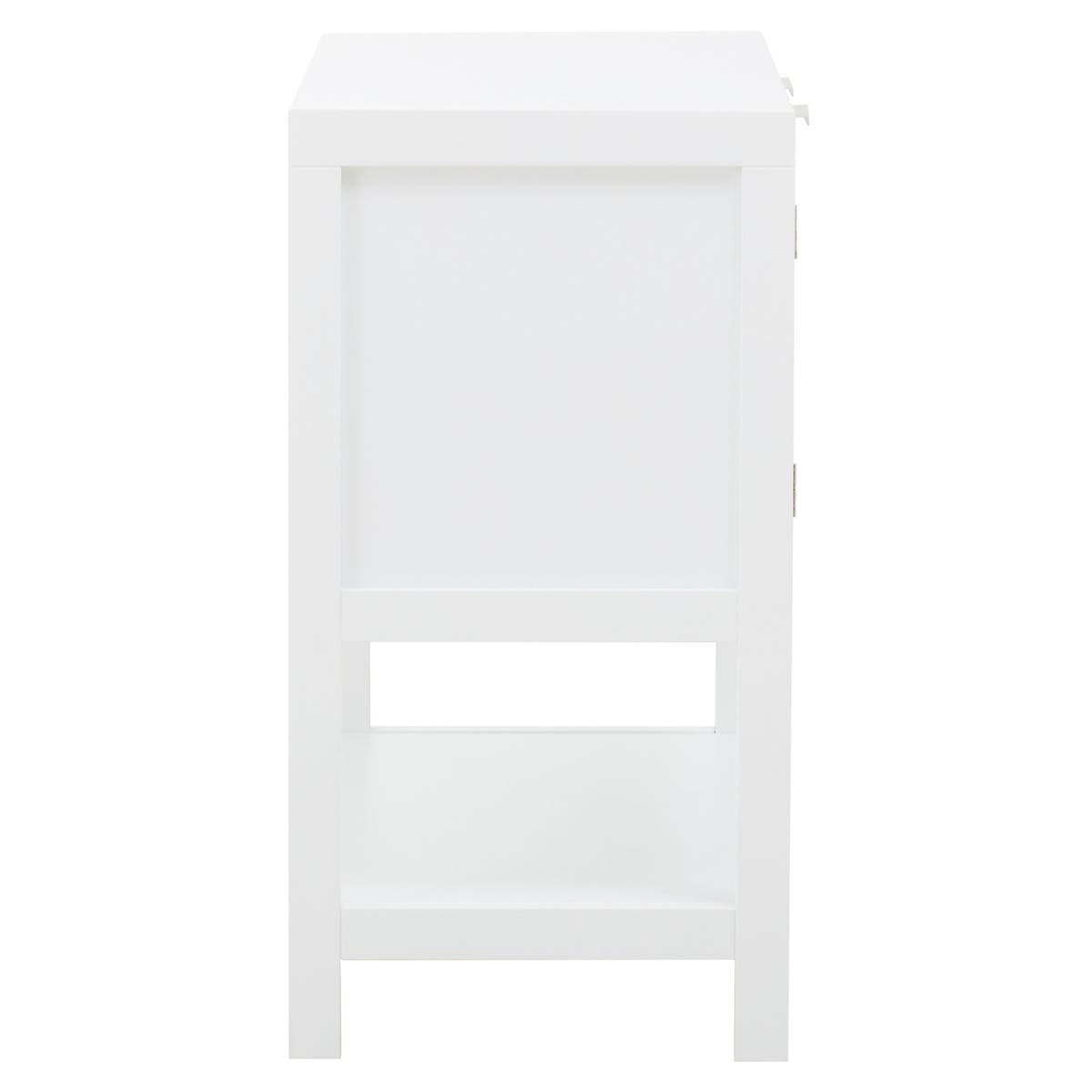 Como White Rattan Two Drawer Side Cabinet
