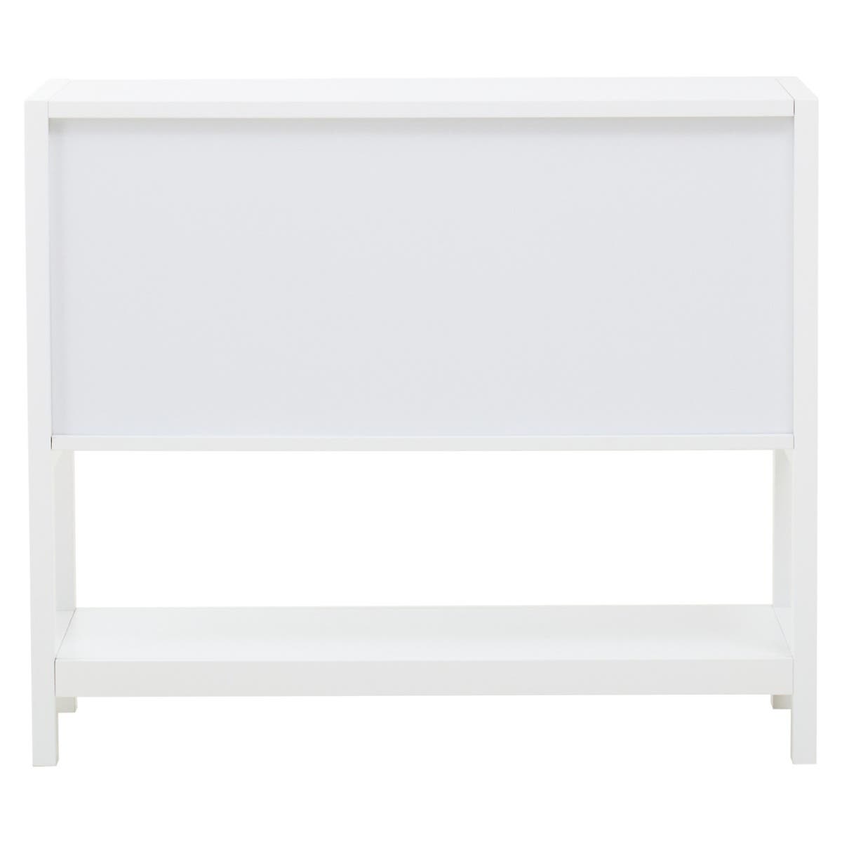 Como White Rattan Two Drawer Side Cabinet