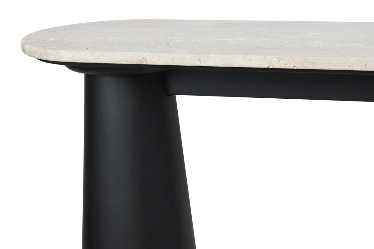 Launceston Top and Mango Wood Console Table #colour_black