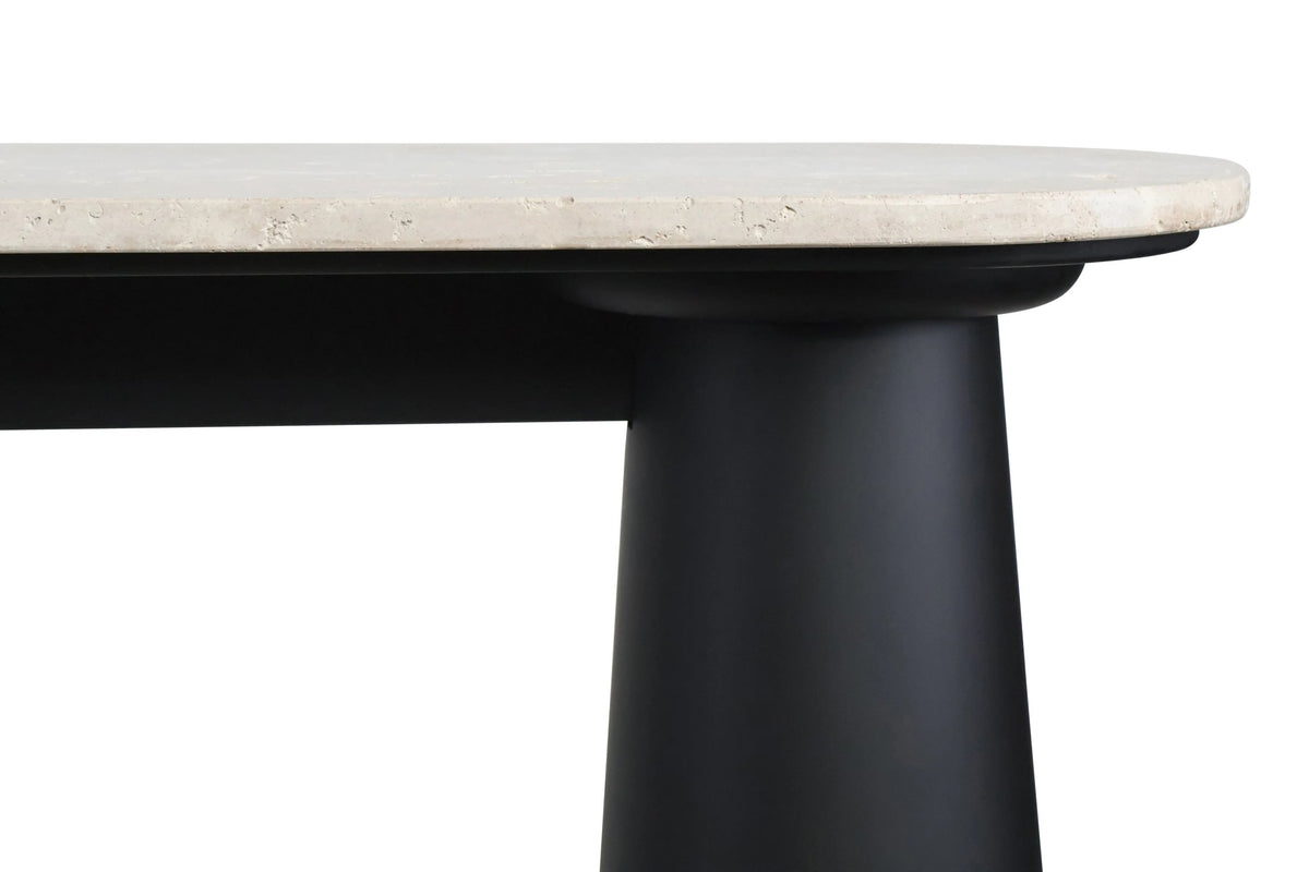 Launceston Top and Mango Wood Console Table #colour_black