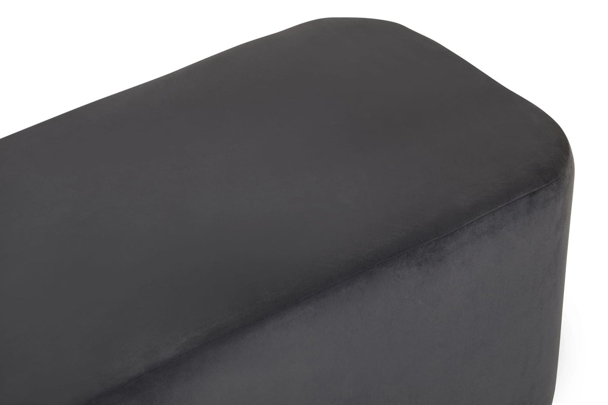 Battle Velvet Bench #colour_grey-gold