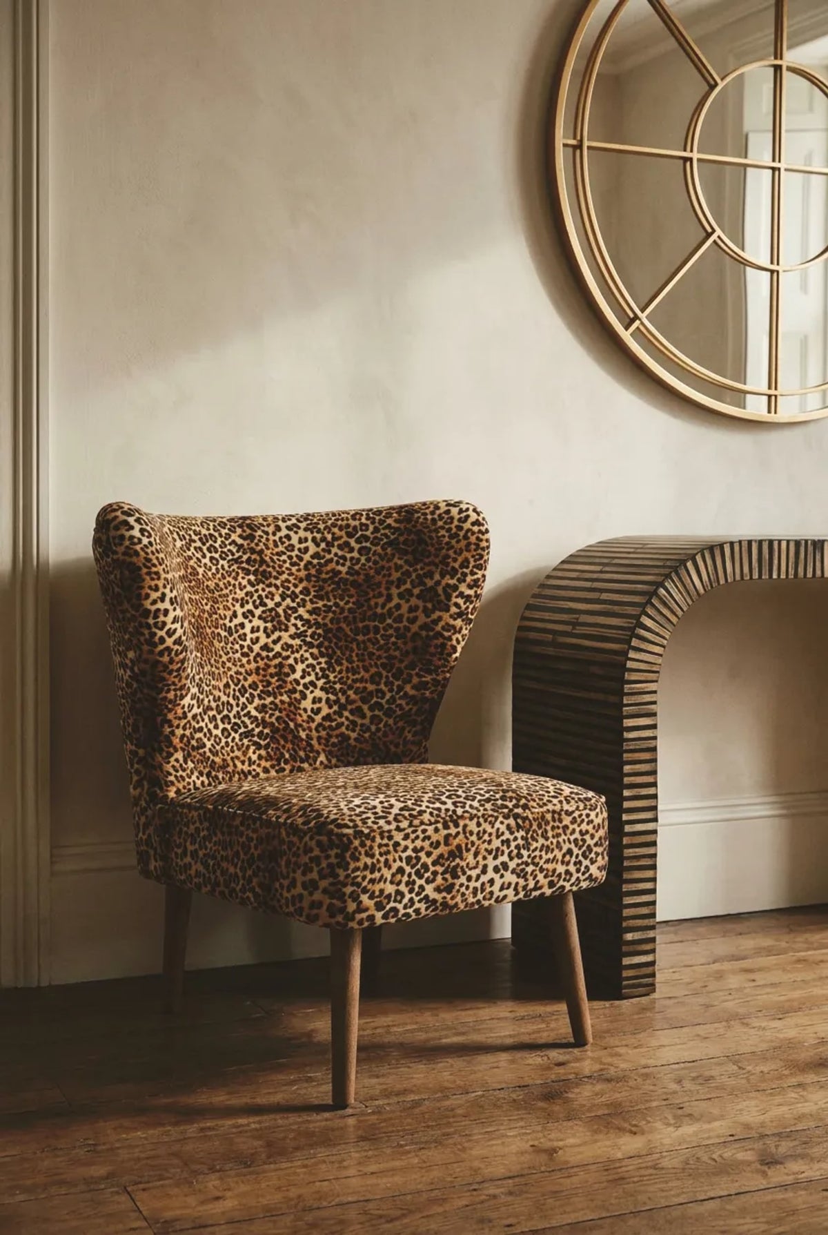 Granada Leopard Print Velvet Chair