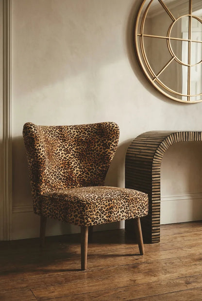 Granada Leopard Print Velvet Chair