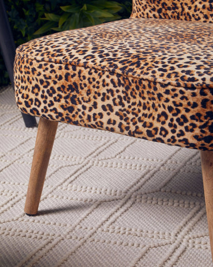 Granada Leopard Print Velvet Chair