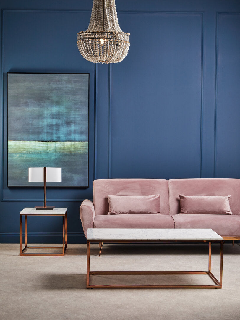 York Pink Velvet Sofa Bed