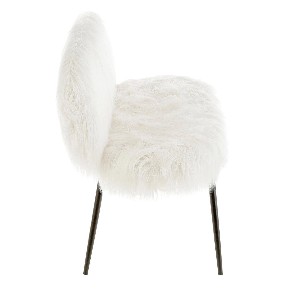 Emsworth Faux Fur Two Seater Sofa with Black Legs