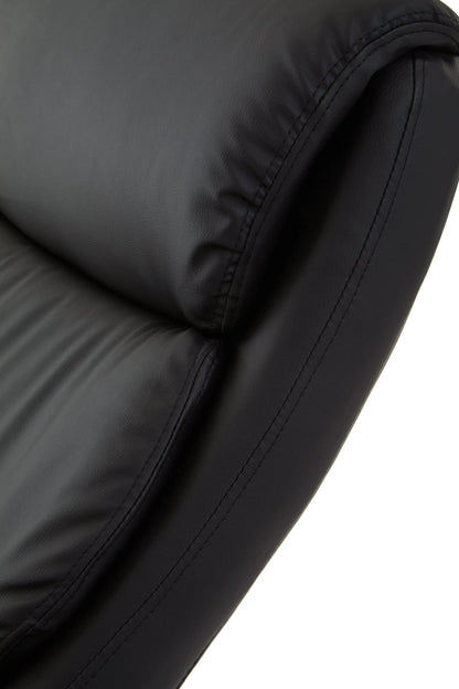 Nantwich Leather Effect Reclining Chair with Footstool 