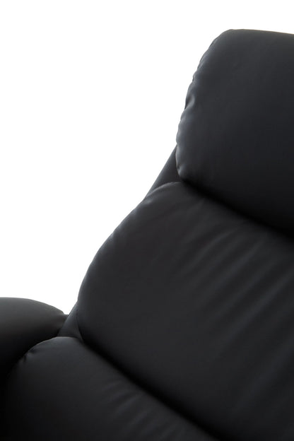 Nantwich Leather Effect Reclining Chair with Footstool 